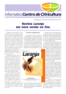 Revista Laranja em nova versão em nova versão on line