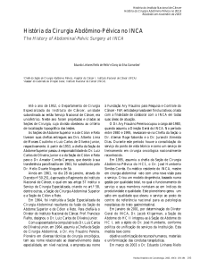 História da Cirurgia Abdômino