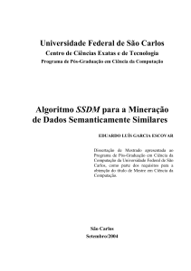 Algoritmo SSDM para a Mineração de Dados Semanticamente