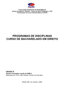 programa de disciplina