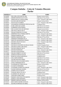 Lista de Votantes Discente Parfor