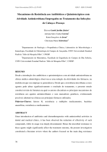 Mecanismos de Resistência aos Antibióticos e Quimioterápicos com