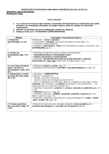 CoORIENTAÇÃO ntOeúdos ORIENTAÇÃO DE ESTUDOS PARA