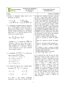 1 INSTITUTO FEDERAL DE BRASILIA 6ª Lista FUNDAMENTOS DE