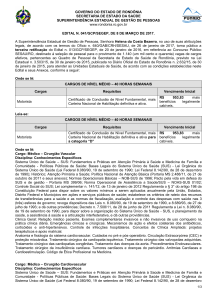 Edital de Concurso Público nº 001/2015, de 22 de Outubro de 2015