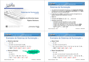 Exemplos de Sistemas de Numeração (2)