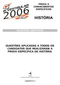 História - Questões Objetivas