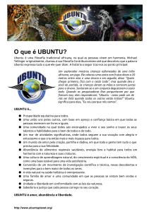 O que é UBUNTU? - Gaia - Ubuntu