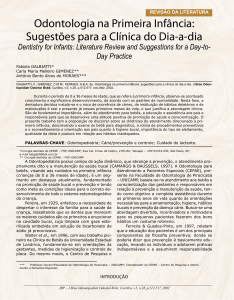 Odontologia na Primeira Infância: Sugestões para a