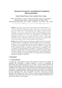 Sistema de Gerência Centralizada de Fechaduras Microcontroladas