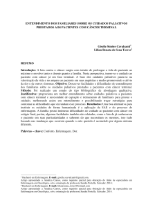 ENTENDIMENTO DOS FAMILIARES SOBRE OS CUIDADOS