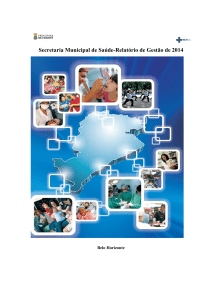 relatório anual de gestão 2014 - Prefeitura Municipal de Belo