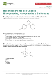 Reconhecimento de Funções Nitrogenadas, Halogenadas e