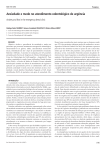Ansiedade e medo no atendimento odontológico de urgência