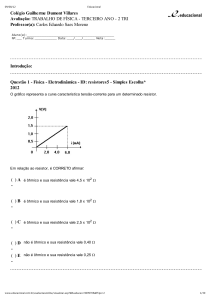 TERCEIRO ANO - 2 TRI Professor(a): Carlos Eduardo