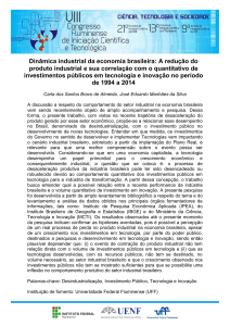 Dinâmica industrial da economia brasileira: A redução do produto