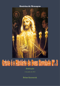 Cristo é o Mistério de Deus Revelado Nº. 3