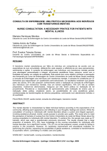 consulta de enfermagem: uma prática necessária aos