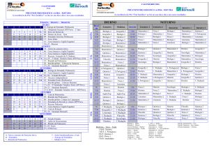 calendário - Pré-Enem Frei Seráfico