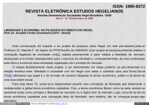 ISSN- 1980-8372 - Revista Eletrônica Estudos Hegelianos