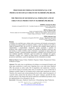 processos de formação socioespacial e de produção do espaço