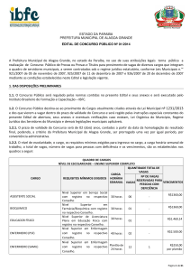 A Prefeitura Municipal de Alagoa Grande, no estado da Paraíba, no