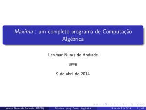 Maxima : um completo programa de Computação Algébrica