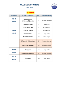 CLUBES E OFICINAS 2ª FEIRA