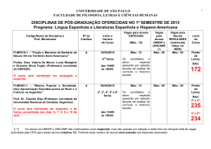 Língua Espanhola e Literaturas Espanhola e Hispano