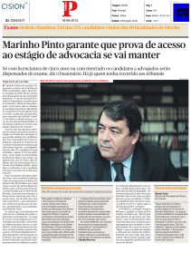 Marinho Pinto garante que prova de acesso ao estágio de