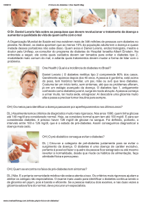 Dr Daniel Lerario - O futuro do Diabetes O Dr. Daniel Lerario fala