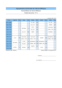 Horários - Agrupamento de Escolas de Vale de Milhaços