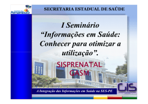 I Seminário Informaçao - SISPRENATAL