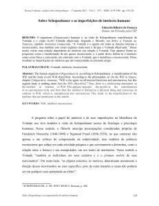 Sobre Schopenhauer e as imperfei&ccedil;&otilde;es do