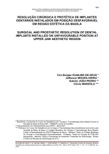 resolução cirúrgica e protética de implantes dentários instalados em