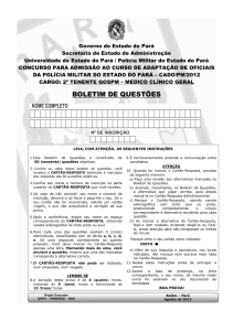 boletim de quest&otilde;es - Quest&otilde;es e Quest&otilde;es