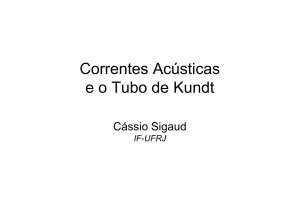 Correntes Acústicas e o Tubo de Kundt