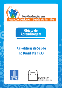 As políticas de saúde no Brasil até 1933