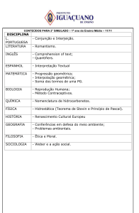 DISCIPLINA L. PORTUGUESA - Conjunção e Interjeição