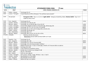 ATIVIDADES PARA CASA 7º ano