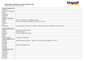 Aulas de Segunda