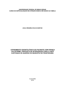 ATENDIMENTO ODONTOLÓGICO DO PACIENTE COM DOENÇA