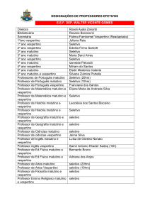 DESIGNAÇÕES DE PROFESSORES EFETIVOS E.E.F. DEP