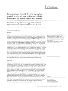 Ocorrência da Hepatite C entre pacientes portadores de