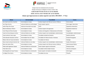 1ª Fase - Escola Secundária de Alves Redol
