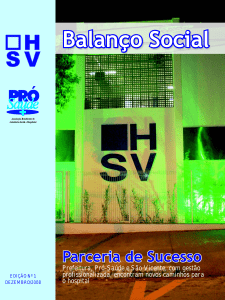 Balanço Social - Hospital de Caridade São Vicente de Paulo