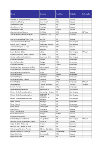 Lista de aprovados no vestibular 2006