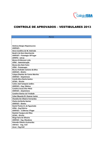 CON NTROL LE DE A APROV VADOS – VESTIBULARES 2013