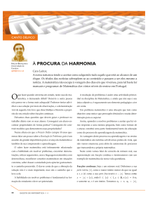 À PROCURA DA HARMONIA - Gazeta de matemática