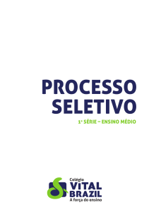 processo seletivo - Colégio Vital Brazil